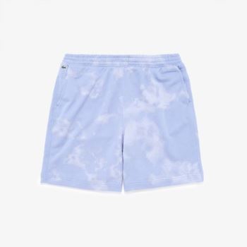 Lacoste LIVE Tie-Dye Print Cotton Fleece Bermudas Pánské - Kraťasy Fialové | CZ-NpIimV